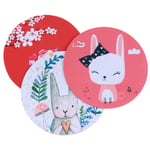 Cute Pattern Design Mouse Pad Round Office Mice Rubber Anti- 5#
