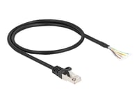 Delock-Kabel Rj50-Kontakt För Öppna Kabeländar S/Ftp 0,5 M Svart