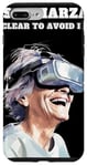 Coque pour iPhone 7 Plus/8 Plus Ancien panneau d'avertissement en réalité virtuelle Funny Grandma VR User Gamer
