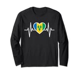 My Heart beat for Saint Vincent and the Grenadines Heartbeat Long Sleeve T-Shirt