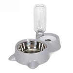 Non-Slip Dog Bowl 2 In 1 PP Stainless Steel Automatic Water Dispenser Feeder Pet Dog Cat Drinker Cute Pet Food Container Hot