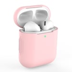 Skyddsfodral i silikon till Apple Airpods, Rosa