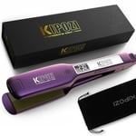 Salon Hair Straighteners for Women Digital LCD Display Wide Plate Styler KIPOZI