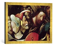 Kunst für Alle 'Encadré Image de Hieronymus Bosch The Carrying Impression d'art dans Le Cadre de Haute qualité Photos Fait Main of The Cross. Détail of Christ and St Veronica, 60 x 40 cm, Or Raya