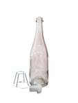 18 x 750ml Clear Champagne Bottles Complete with Corks and Wire retainers