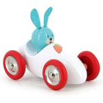 Vilac - Raoul the Rabbit In Its Car, Wooden Car Toy, Rabbit Car Toy, Wooden Rabit Toy, Animal Car Toy, Car Toys for Toddlers, Wooden Racing Car, 24months+, Multicoloured