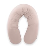hauck Coussin de Grossesse, Coussin Allaitement XXL Nurse N Care avec Micro-Billes, 100% Oeko-TEX® Standard, Soutien Dos et Ventre, Rigidité Adaptable, avec Sac de Transport, Lavable - Smoky Pink