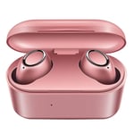 HOUMENGO Wireless Earphones In-Ear Headphones Earphones with High Sensitivity Sports Earbuds Bluetooth Earphone in Ear with Mini Charging Case and Integrated Microphone， Pink