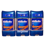 3 x Gillette Sport Triumph Clear Gel Anti-Perspirant Deodorant Stick 70 ml