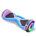 QINGMM Hoverboard,Two Wheel Self Balancing Car with LED Flash Lights And Bluetooth Speaker,Smartphone Control Electric Scooters,for Kids Adult,Pink