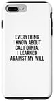 Coque pour iPhone 7 Plus/8 Plus Design humoristique « Everything I Know About California »