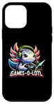 Coque pour iPhone 12 mini Games-O-Lotl Axolotl Manette de jeu vidéo