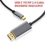 to Displayport 1.4 USB C to DP Cable Video Cord 8K 60Hz 4K 144Hz For Laptop PC