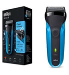 Braun Series 3, Electric Shaver Wet & Dry Razor For Men - Black/Blue 310