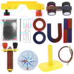 Magnetset för barn, magnetkit för barn, vetenskap, elektricitet, magnetism, experiment, magnet, undervisningsutrustning, magnetkit för studenter