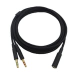 3X(3.5mm Universal 2 in 1 Gaming Headset Audio- Extend Cable for  Cloud II/Alpha
