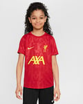 Liverpool F.C. Academy Pro Older Kids' Nike Dri-FIT Football Pre-Match Short-Sleeve Top