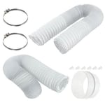 6 Metre + 4 Metre Pipe Extra Long Hose & Clips for LOGIK Tumble Dryer