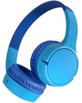 Belkin SoundForm Mini Casque Audio sans Fil pour Enfants avec Micro intégré (Circum-aural, autonomie de 30 h, pour Apprentissage, Voyages, Autocollants Amusants, pour iPhone, iPad, Galaxy) - Bleu