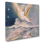 Night Startled By The Lark by William blake Classic Painting Canvas Wall Art Print Ready to Hang, Framed Picture for Living Room Bedroom Home Office Décor, 14x14 Inch (35x35 cm)