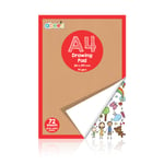 abeec A4 Plain Paper Drawing Pad - 72 Sheet Sketch Book - 72 Plain White Paper Sheets - 70 GSM Paper - Arts and Craft Scrap Book Essential for Kids Activities