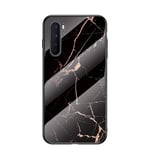 BRAND SET Case for OnePlus Nord 5G Case Marble Tempered Glass All Inclusive Cover Soft Silicone Edge Hard Case Compatible with OnePlus Nord 5G-Gold Black