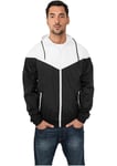 Urban Classics Men's Arrow Windrunner Jacket, (Blk/Wht), Small