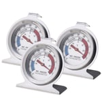 EMSea 3Pcs Freezer Double Gauge Thermometer Set, Fahrenheit -20 to 80 and Centigrade -30-30 (Stainless Steel)