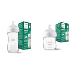Philips Avent Biberon en verre à Réponse Naturelle – biberon de 240 ml & Avent Biberon en verre à Réponse Naturelle - 120 ml, sans BPA pour les nouveau-nés de 0 mois