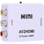 Convertisseur AV vers HDMI, Prise en Charge Multi RCA Entrée PAL-NTSC-HDCP vers Sortie 1080P - 720P 60HZ, Mini Adaptateur