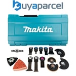 Makita Starlock Multi Tool 44 Piece Set Plunge Segment Blade Sanding Sheet DTM52