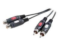 Vivanco 3/27-N - Rallonge de câble audio - RCA x 2 (M) pour RCA x 2 (F) - 2.5 m - blindé