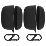 2PCS Earbuds Case Silicone Protective Charging Cover Shockproof Black for JBL