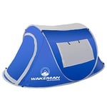 Wakeman 2 Personnes, (Bleu) Outdoors Pop-up, résistante à l'eau, Style tonneau avec Mouche de Pluie et Sac de Transport, Tente Sunchaser Unisexe