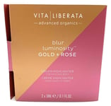 Vita Liberata Blur Luminosity Gold & Rose Cream Highlighter 2 x 3ml Samples NEW