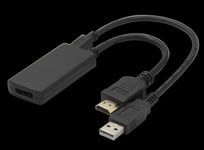Deltaco USB-C-HDMI-sovitin, 4K/60Hz, 0,2 m - musta
