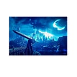 Huangchen Anime Game Poster Demon Dark Souls Poster Decorative Painting Canvas Wall Art Living Room Posters Bedroom Painting 12x18inch(30x45cm)