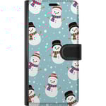 Asus Zenfone 10 Svart Plånboksfodral Snögubbar