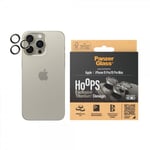 PanzerGlass iPhone 15 Pro/iPhone 15 Pro Max Kameralinsskydd Hoops Natural Titanium