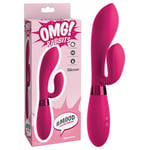 OMG Rabbit Mood Pink Silicone Vibrator Waterproof Bunny Clitoral Teaser Cute Toy