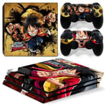 Kit De Autocollants Skin Decal Pour Console De Jeu Ps4 Pro Corps Entier One Piece Horizon, T1tn-P4pro-1390