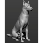 MakeIT German Shepherd Dog Statue / Ornament Memorial Multifärg Xl