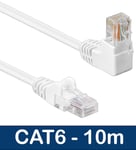 10m CAT6 Ethernet Network Cable with 90 Degree Right Angled RJ45 Connector CAT 6