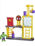 Marvel Spidey & His Amazing Friends Hulk’s Smash Yard Preschool Toy Playset