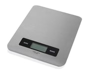 NORDIC HOME CULTURE SCL 002 Kitchen Scale dans Stainless Steel de Max 5 kg, L écran, Hollow, Weight/Volume, Plastique, Gray, 20 x 25 x 1.3 cm
