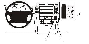 Kia Sorento 02-07, Vinklet, Brun Trepanel