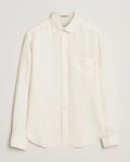 GANT Regular Fit Garment Dyed Linen Shirt Cream