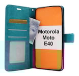 Crazy Horse Wallet Motorola Moto E20 / E30 / E40 (Turkos)