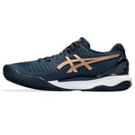 ASICS Homme Gel-Resolution 9 Clay Sneaker, French Blue/Pure Gold, 44 EU