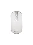 Gembird - mouse - 2.4 GHz - white silver - Mus - Optisk - 4 knapper - Hvid